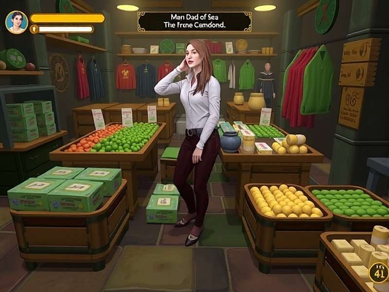 Nirvana Spice Quest - Gameplay Screenshot Nirvana Spice Quest gameplay showing a player character in a market scene